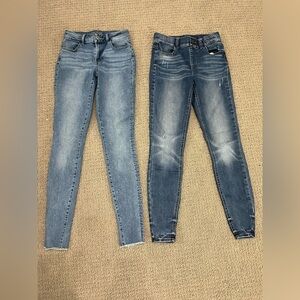 Two Pairs MAURICES Women's High Rise Denim Skinny Jeans Jeans Size XS Long
